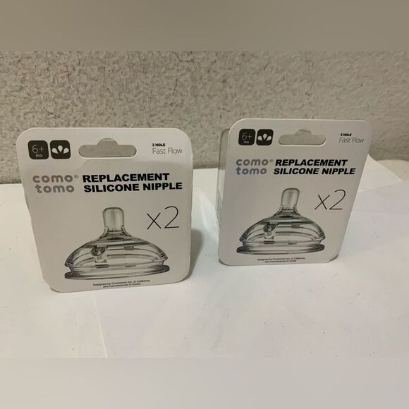 NWT Como Tomo Replacement Nipples | fast  flow 3 hole 6+ months - Picture 1 of 4